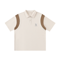 Contrast Panel Cotton Polo Shirt